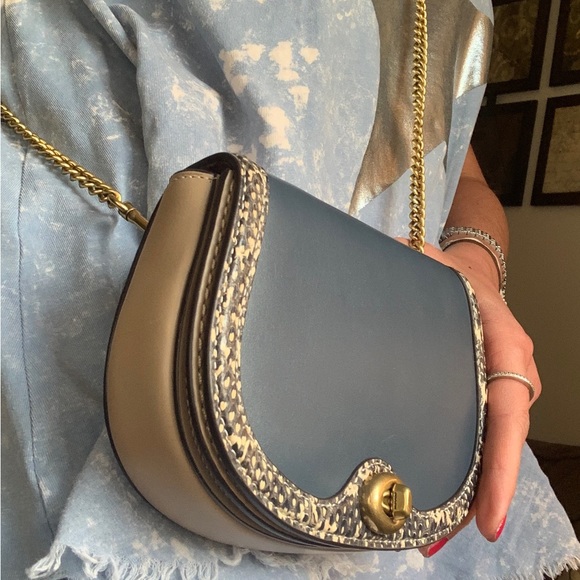 Authentic COACH 1941 turnlock refined calf/genuine snakeskin Flap crosb/Beltbag - Picture 10 of 16